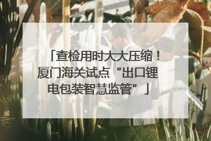 查检用时大大压缩！厦门海关试点“出口锂电包装智慧监管”