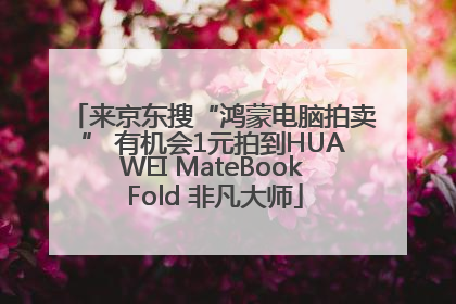来京东搜“鸿蒙电脑拍卖” 有机会1元拍到HUAWEI MateBook Fold 非凡大师