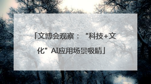 文博会观察：“科技+文化”AI应用场景吸睛