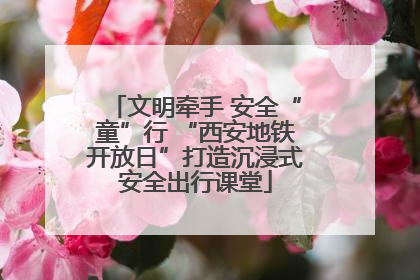 文明牵手 安全“童”行 “西安地铁开放日”打造沉浸式安全出行课堂