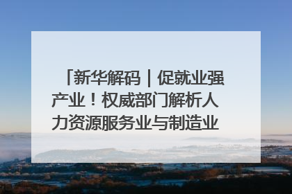 新华解码｜促就业强产业！权威部门解析人力资源服务业与制造业融合发展试点