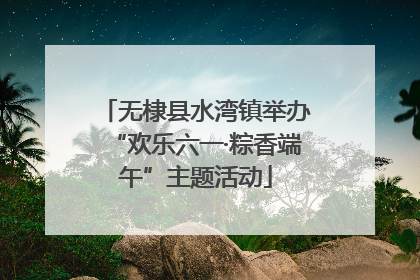 无棣县水湾镇举办“欢乐六一·粽香端午”主题活动