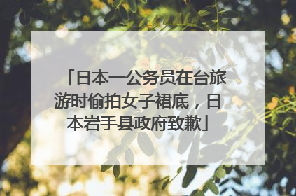 日本一公务员在台旅游时偷拍女子裙底，日本岩手县政府致歉