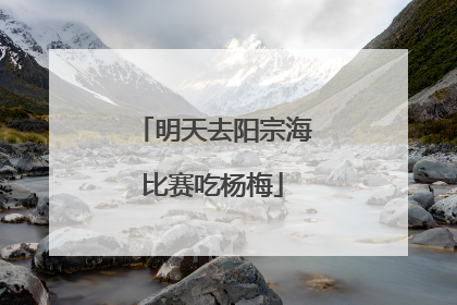 明天去阳宗海比赛吃杨梅
