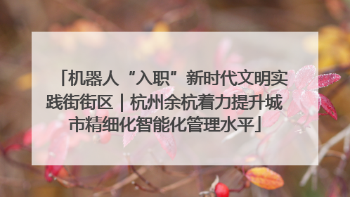 机器人“入职”新时代文明实践街街区｜杭州余杭着力提升城市精细化智能化管理水平