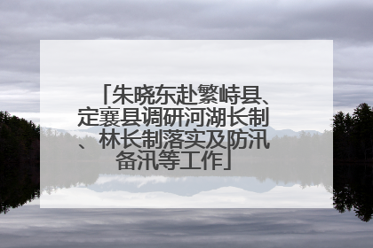 朱晓东赴繁峙县、定襄县调研河湖长制、林长制落实及防汛备汛等工作