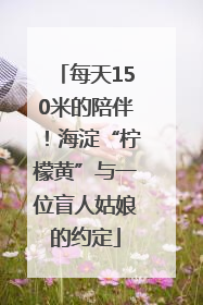 每天150米的陪伴！海淀“柠檬黄”与一位盲人姑娘的约定