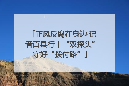 正风反腐在身边·记者百县行丨“双探头”守好“拨付路”