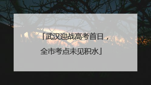 武汉迎战高考首日，全市考点未见积水