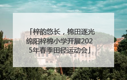 梓韵悠长，棉田逐光 绵阳梓棉小学开展2025年春季田径运动会