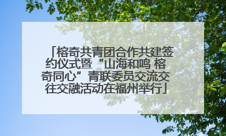 榕奇共青团合作共建签约仪式暨“山海和鸣 榕奇同心”青联委员交流交往交融活动在福州举行
