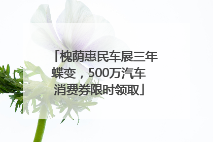槐荫惠民车展三年蝶变，500万汽车消费券限时领取