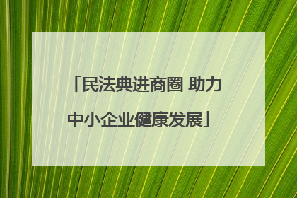 民法典进商圈 助力中小企业健康发展