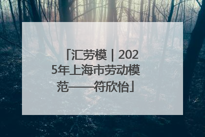 汇劳模｜2025年上海市劳动模范——符欣怡