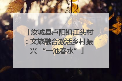 汝城县卢阳镇江头村：文旅融合激活乡村振兴 “一池春水”
