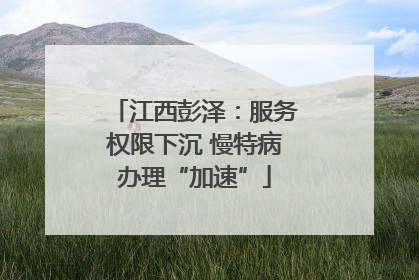 江西彭泽：服务权限下沉 慢特病办理“加速”
