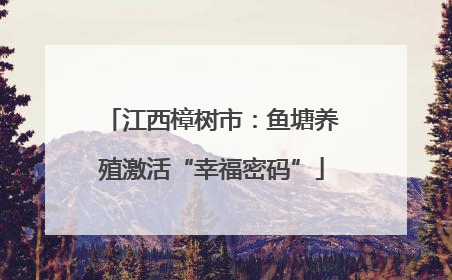 江西樟树市：鱼塘养殖激活“幸福密码”