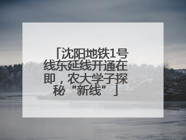 沈阳地铁1号线东延线开通在即，农大学子探秘“新线”