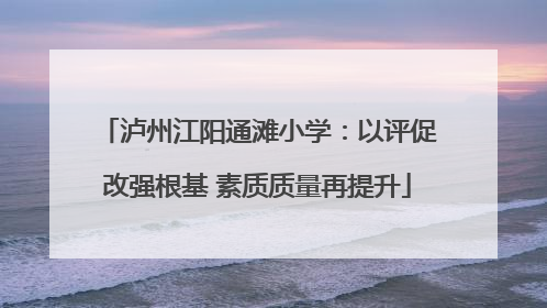 泸州江阳通滩小学：以评促改强根基 素质质量再提升