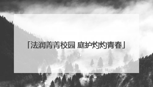 法润菁菁校园 庭护灼灼青春