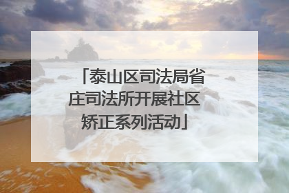 泰山区司法局省庄司法所开展社区矫正系列活动