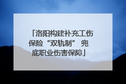 洛阳构建补充工伤保险“双轨制” 兜底职业伤害保障