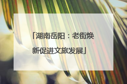 湖南岳阳：老街焕新促进文旅发展
