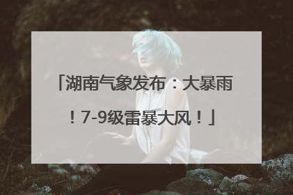 湖南气象发布：大暴雨！7-9级雷暴大风！