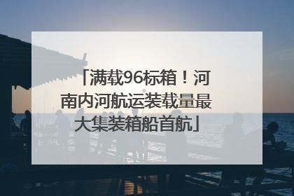 满载96标箱！河南内河航运装载量最大集装箱船首航