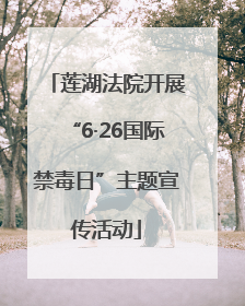 莲湖法院开展“6·26国际禁毒日”主题宣传活动