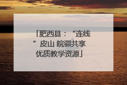 肥西县：“连线”皮山 皖疆共享优质教学资源