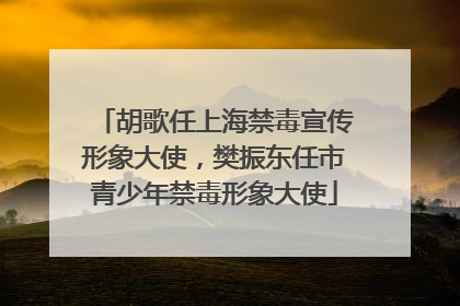 胡歌任上海禁毒宣传形象大使，樊振东任市青少年禁毒形象大使