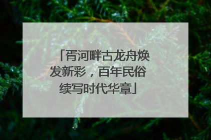 胥河畔古龙舟焕发新彩，百年民俗续写时代华章
