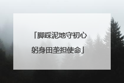 脚踩泥地守初心 躬身田垄担使命