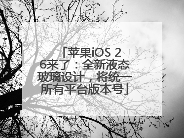 苹果iOS 26来了：全新液态玻璃设计，将统一所有平台版本号