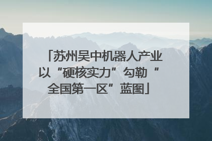 苏州吴中机器人产业以“硬核实力”勾勒“全国第一区”蓝图