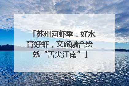 苏州河虾季：好水育好虾，文旅融合绘就“舌尖江南”