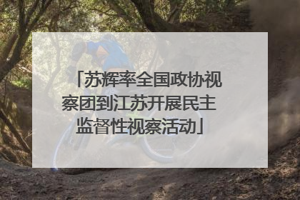 苏辉率全国政协视察团到江苏开展民主监督性视察活动