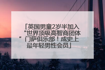 英国男童2岁半加入“世界顶级高智商团体”门萨俱乐部！成史上最年轻男性会员