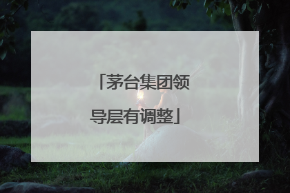 茅台集团领导层有调整