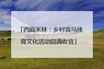西藏米林：乡村赛马体育文化活动圆满收官
