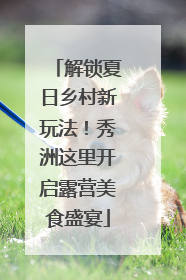 解锁夏日乡村新玩法！秀洲这里开启露营美食盛宴
