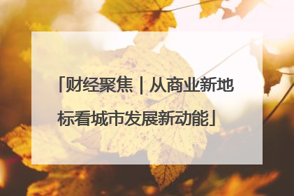 财经聚焦｜从商业新地标看城市发展新动能