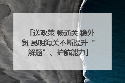 送政策 畅通关 稳外贸 昆明海关不断提升“解题”、护航能力
