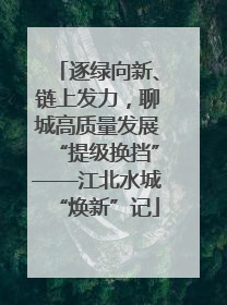 逐绿向新、链上发力，聊城高质量发展“提级换挡”——江北水城“焕新”记