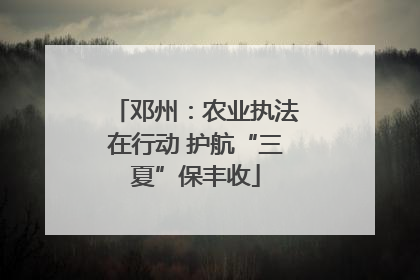 邓州：农业执法在行动 护航“三夏”保丰收