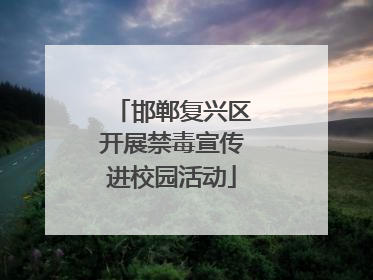邯郸复兴区开展禁毒宣传进校园活动