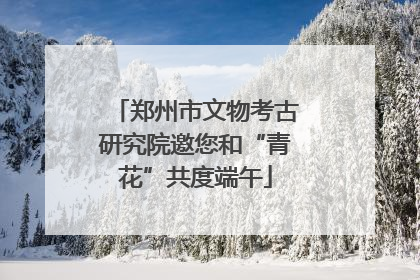 郑州市文物考古研究院邀您和“青花”共度端午