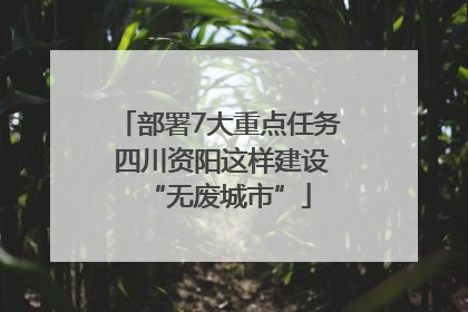 部署7大重点任务 四川资阳这样建设“无废城市”