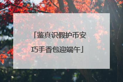 鉴真识假护币安 巧手香包迎端午